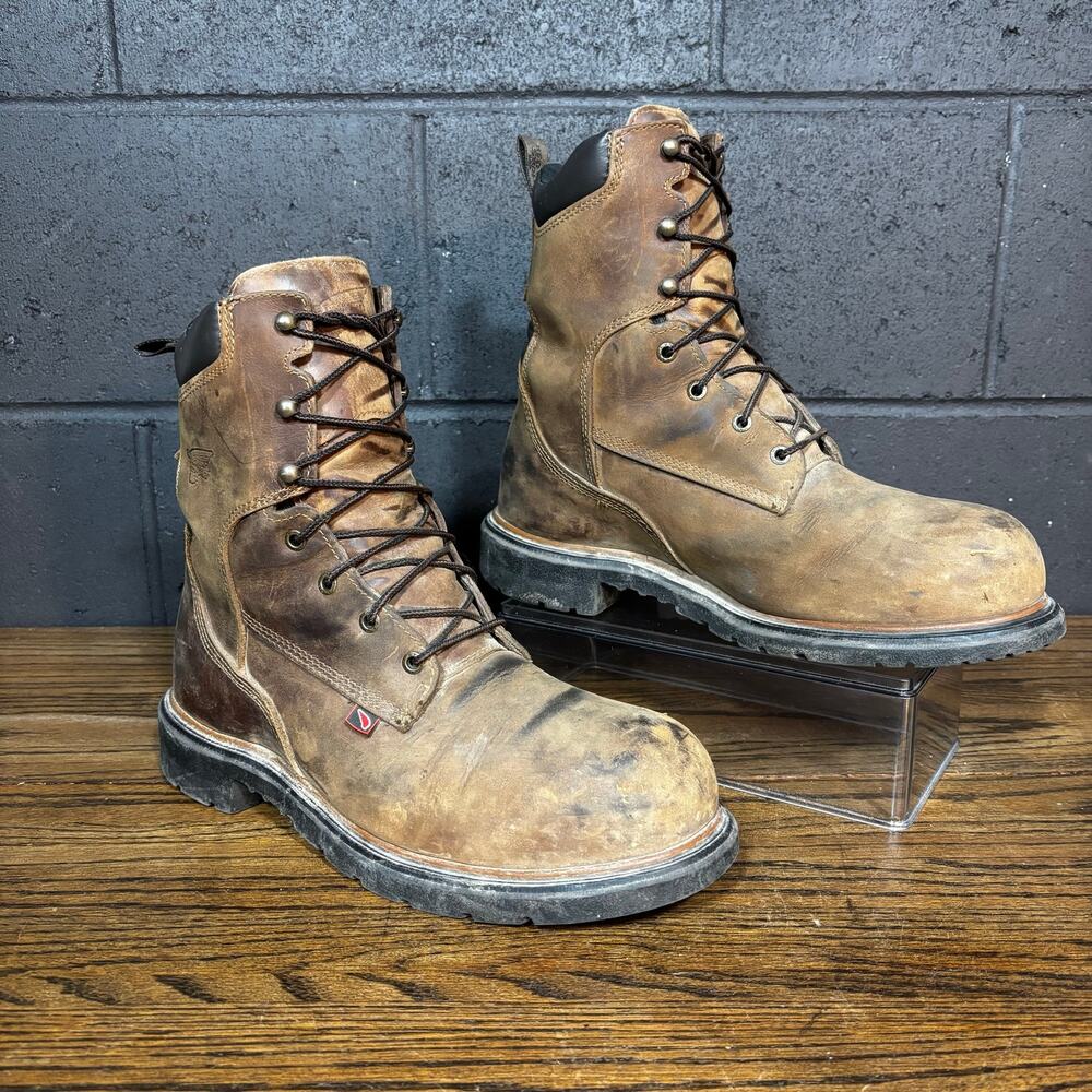 Red Wing 2203 Men’s 10 E2 Steel Toe Work Boots Brown Leather USA EH